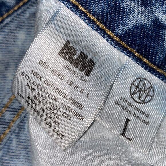 L&M acid washed distressed shorty shorts size large - Picture 9 of 12